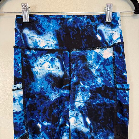 Pop Fit Leggings Womens S Small Blue Galaxy Athletic Yoga Active Workout Gym - Picture 7 of 7
